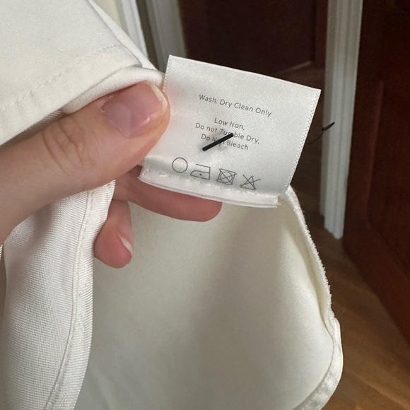 Totême Fluid V-Neck Top Tunic Off White pockets sleeveless toteme - Picture 8 of 9